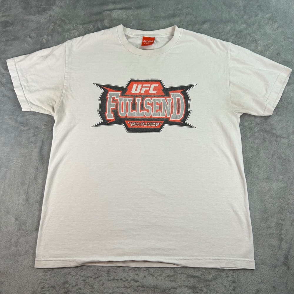 Full Send UFC Ultimate Fighting Championship T-Shirt White Mens Large Nelk Boys